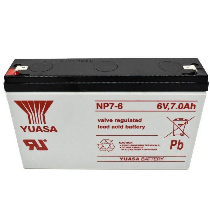 Yuasa 6V 7Ah SLA Rechargeable Battery NP76 Valve Regulated Sealed Lead