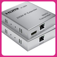 เมทริกซ์เครือข่ายตัวต่อขยาย HDMI IP 1080P 200ม. ผ่าน CAT5e CAT6ตัวแปลงวิดีโอสายเคเบิลอีเทอร์เน็ต RJ45สำหรับ PS4 PS3พีซีไปยังทีวีหลายๆคน