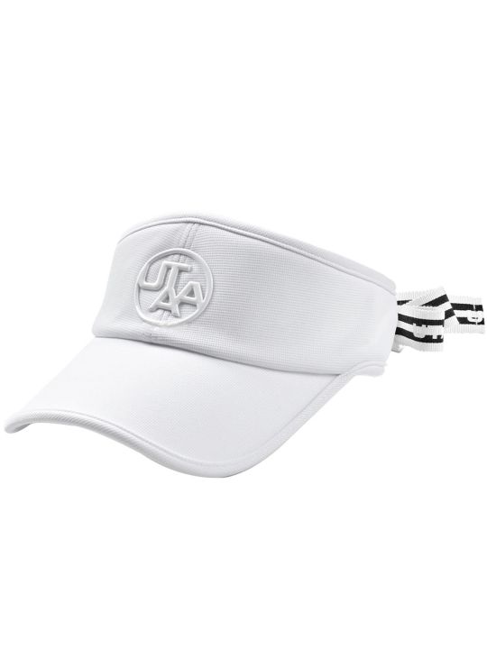 รุ่นดั้งเดิม-utaa-หมวกกอล์ฟ2023หมวกกีฬาแฟชั่นหญิงการอาบแดดที่ได้รับการป้องกันมีหมวกโบผูกหมวกบังแดดกอล์ฟ