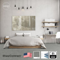 ShawContract by OMP กระเบื้องไวนิล LVT แบบทากาว รุ่น reThink  ขนาด 23 x 91cm หนา 3 มม.  (16 แผ่น/กล่อง พื้นที่ 3.34 ตร.ม ) ดีไซน์พิเศษลายสาน สีเทา