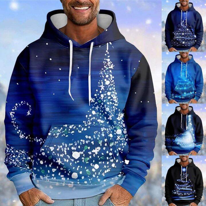 Thick hooded pullover discount print casual hoodie