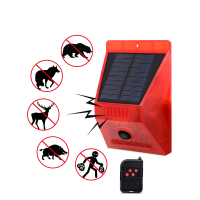 Solar alarm light remote control Siren Strobe alarm Motion Sensor Security Alarm System for Farm infrared sound anti-theft lamp