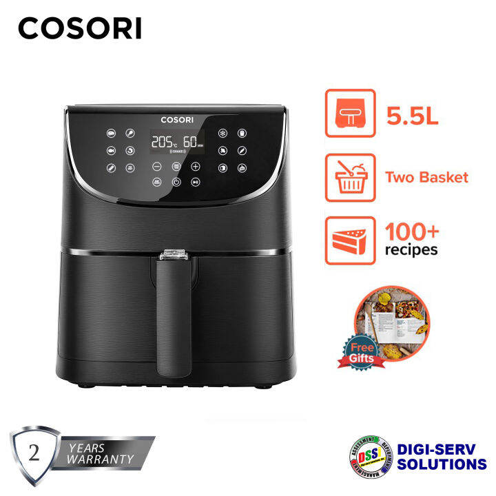 Cosori 5.5L Pro Air Fryer (Black) (CP158-AF), 1700W AC 220-240V, 75 ...