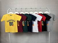 เสื้อยืดเด็กแขนสั้น  Basketball 86  ราคาสุดถูกสุดปัง เนื้อผ้าดีใส่สบาย มี 6 ไซส์  XS S M L XL XXL ส่งฟรี