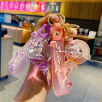 Cartoon oil lollipop unicorn keychain trend fashion car key pendant cute bag small ornament