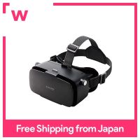 ELECOM VR Goggles สำหรับสมาร์ทโฟนแว่นตาความกว้างของดวงตาที่เข้ากันได้ปรับโฟกัสได้4.8 ~ 7นิ้ว iPhone Android เข้ากันได้2D 3D Aspherical เลนส์ออปติคอล Youtube วิดีโอฯลฯ VRG-2D3D02BK สีดำ