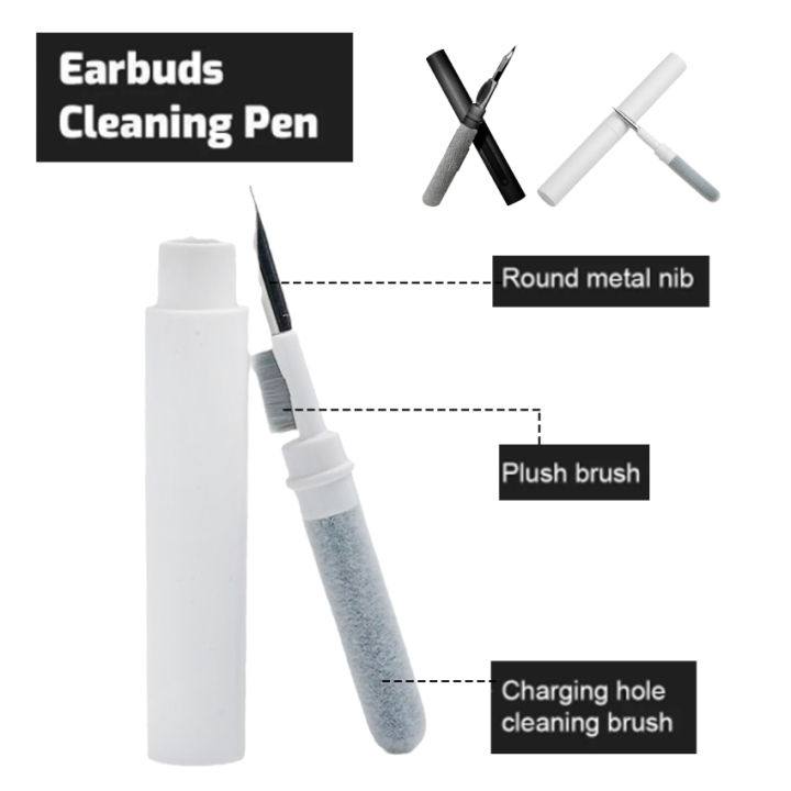หูฟังบลูทูธทนทาน-ชุดปากกาทำความสะอาดหูฟังไร้สายสำหรับ-airpods-กล่องชาร์จอุปกรณ์เสริมชิ้นส่วนขนาดเล็กทำความสะอาด