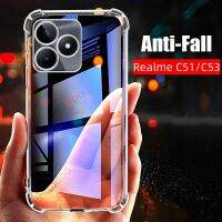 เคสใสสำหรับ Realme C51 C53 C53NFC NFC RealmeC51 RealmeC53 C51NFC อะคริลิคใสเคสกันชนซิลิโคน TPU เคสนิ่มใส่โทรศัพท์เคสด้านหลังบางเฉียบป้องกันการตกกันกระแทก