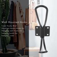 10PCS Rustic Metal Coat Hooks Wall Mounted Hooks Double Vintage Hooks for Hanging Decorative Farmhouse Entryway Hooks