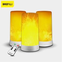 USB Rechargeable LED Flame Lamp Simulated Flame Effect Light Realistic Fire Atmosphere Light Indoor Decoration 4 Lighting Modes Night Lights