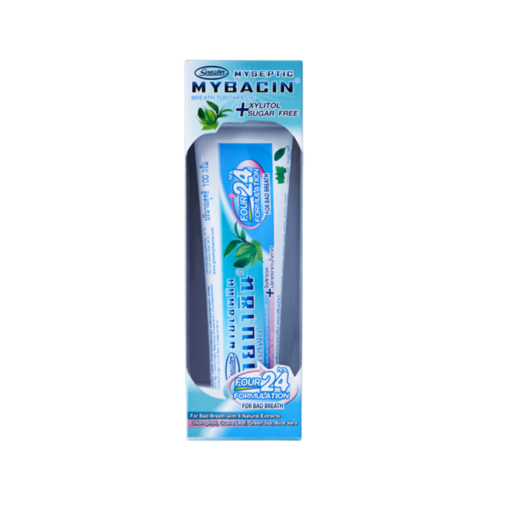 มายบาซิน-ยาสีฟัน-สูตรเบรท-mybacin-breath-toothpaste-greater-เกร๊ทเตอร์ฟาร์ม่า100-กรัม-ht