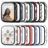 Glass Case for Apple Watch 44mm 45mm 41mm 40mm 42mm 38mm Accessories PC Screen Protector Cover iwatch Series 3/4/5/6/7/8/SE Case