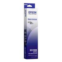 Epson LQ300/300+II/500/550/570/580/800 #S015506( 7753) แท้ศูนย์ ของใหม่ คุณภาพ100%  ตลับผ้าพร้อมตลับหมึกดอทฯ สีดำความยาว 10 เมตร