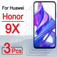 honor 9x glass protective 9 x on for huawei honor9x tempered glas hauwei huawey honer x9 screen protector sheet film 3 pcs 50Lit