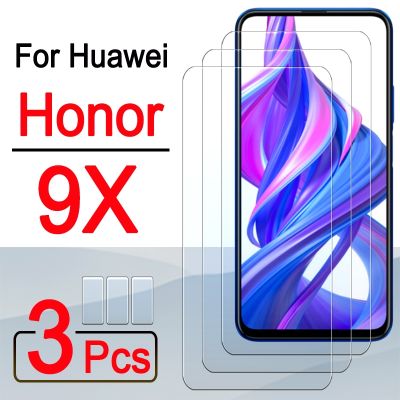 honor 9x glass protective 9 x on for huawei honor9x tempered glas hauwei huawey honer x9 screen protector sheet film 3 pcs 50Lit