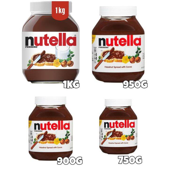 Nutella 1kg/900/950/750/350 GRAMS Hazelnut Spread with Cocoa Lazada PH