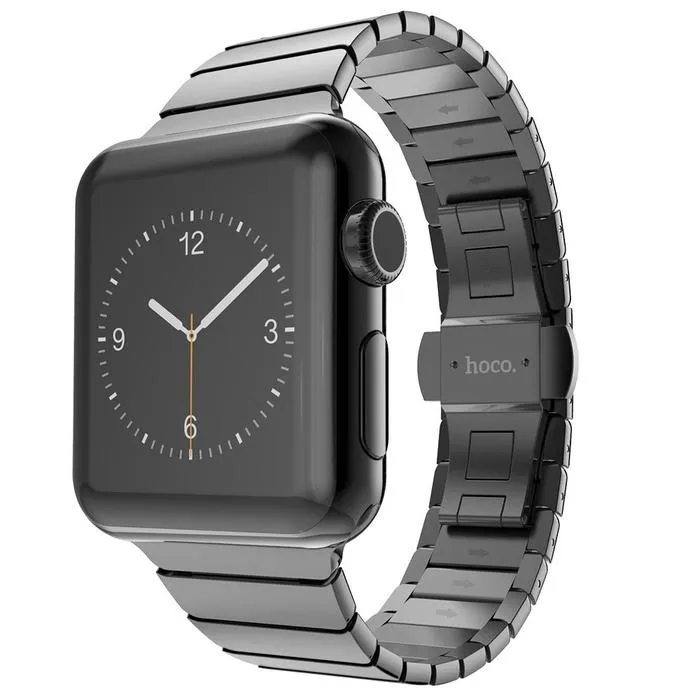 Black metal strap apple watch Clearance