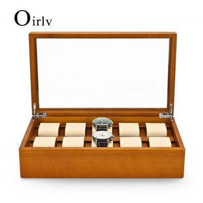 กล่องเครื่องประดับไม้แข็ง Oirlv สำหรับจัดจัดเก็บเครื่องประดับไม้นาฬิกาข้อมือขนาด34*20*9.4ซม. ปรับแต่งได้กล่องนาฬิกาไม้