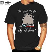 Cats Books And Coffee T-Shirt - Funny Men Women T-Shirt With Saying Tee Shirt