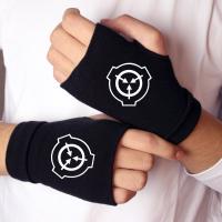 SCP Onmyoji Character Knitting Gloves Cotton Warm Half Finger Wrist Mittens Cosplay Accessory Props Gift Winter