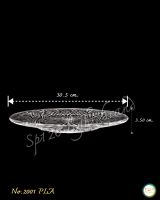 จานแก้ว รูปทรงสวยงาม เนื้อแก้วดี แข็งแรง No.2001PLA