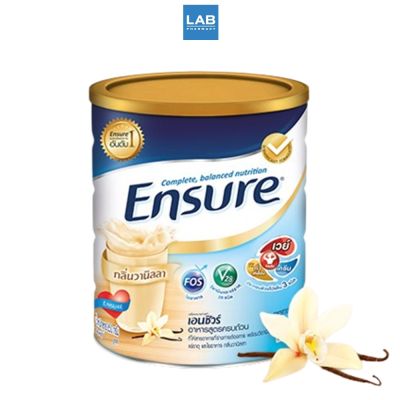 Ensure Vanilla 400g. เอนชัวร์ รส วานิลลา อาหารเสริมสูตรครบถ้วน สำหรับผู้ใหญ่ 1 กระป๋อง บรรจุ 400 กรัม