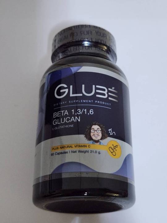 product-details-of-glube-กลูเบ้-เบต้ากลูแคน-กลูต้าไธโอน-วิตามินซี-ป๋าสันติ-มานะดี-หมอนอกกะลา-60แคปซูล-1200บาท