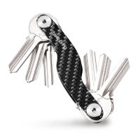 NewBring Carbon Fiber Key Organizer Car Key Holder Chain Smart Key Wallets Ring