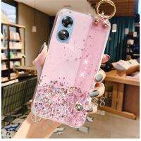 เคสมือถือสินค้าใหม่สำหรับ OPPOA38 OPPO A38 4G 2023ปลอกโทรศัพท์มือถือมีสายรัดข้อมือโปร่งใสเคสนิ่มสำหรับ OppoA78พื้นที่ดาวฝาหลังเคส