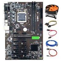 B250 BTC Mining Motherboard Kit PCI-E X16 LGA 1151 DDR4 with Cooling Fan+SATA 15Pin to 6Pin Power Cord for Bitcoin