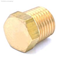 ஐ◐▽ 1/8 1/4 3/8 1/2 3/4 NPT Male Hex End Cap Plug Brass Pipe Fitting Connector Adapter Water Gas Oil Fuel