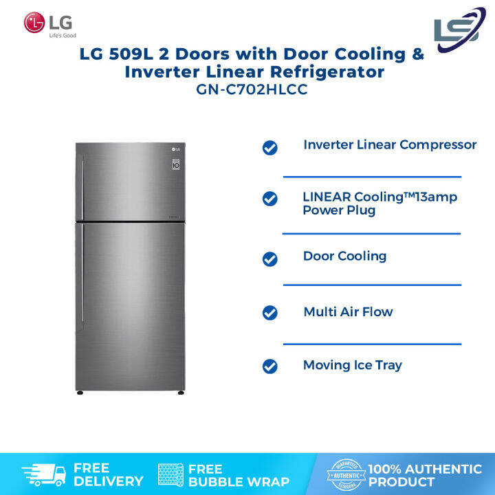 LG 547L 2 Doors with Door Cooling & Inverter Linear Refrigerator GN