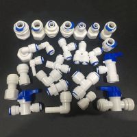 Water Purifier Accessories 1/4 3/8 OD Hose To 1/4 3/8 1/2 Aquarium Quick Fitting RO Water Plastic Pipe Coupling Connector