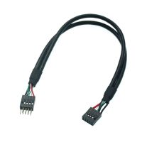 Motherboard Mainboard 9Pin DuPont 2.54mm USB 2.0 Male to Female Extension Dupont Data Cable Cord Wire Line 30cm for PC DIY 0.3m Wires  Leads Adapters