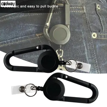 2 Pack Retractable Key-Chain Badge Reel, Heavy Duty Retractable