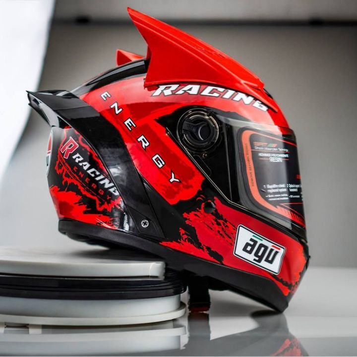 Mũ Bảo Hiểm Fullface AGU Tem Racing 15 - MŨ FULLFACE Tặng túi đựng nón |  Lazada.vn