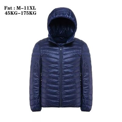 ZZOOI big size 11XL 10XL 9XL  Down Hoodie Man Down Jacket Lightweight Mens Down Puffer Jacket