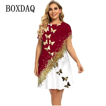 Gold plus size on sale dress