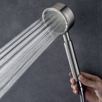 หัวฝักบัวอาบน้ำแรงดันสูง SHOWER &amp; BATH shower head ฝักบัวเพิ่มแรงดัน อลูมิเนียม