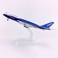 20ซม. 1:400 747 B747โมเดลต้นแบบสายการบินพร้อมฐานอุปกรณ์ลงจอดล้ออัลลอยเครื่องบินสะสม