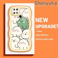 Chenyyka เคสสำหรับ เคสสำหรับ Xiaomi Poco เคส C40ลายการ์ตูนไดโนเสาร์น่ารักใหม่ Colour Macaron เวฟบอร์เดอร์เคสมือถือกันกระแทกแบบใสนิ่มเคสโปร่งใสลายกล้องถ่ายรูปสุดสร้างสรรค์เคสซิลิกาเจลฝาครอบป้องกัน