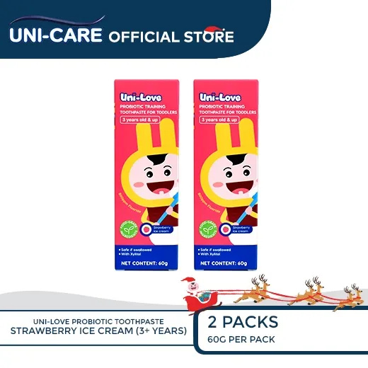 UniLove Probiotic Training Toothpaste Strawberry Ice Cream (3+ Years