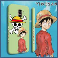 Yiเวปไซต์เคสสำหรับ Samsung Galaxy A8 Plus 2018 A8 + เคสพร้อมกันกระแทกลายการ์ตูน Luffy ดีไซน์ใหม่เคสใส่โทรศัพท์ฝาครอบด้านหลังแบบเต็มกล้องขอบด้านข้างเคสแบบซิลิโคนนิ่มสี่เหลี่ยมเคสป้องกันด้านหลังแบบนิ่ม