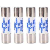 4X Multimeter 10 X 38mm 1000V 10A Cylinder Ceramic Fuse White