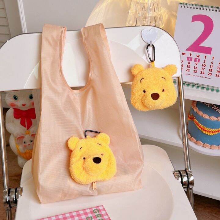 Winnie The Pooh Bear Eco Bag Keychain Tote Bag Chain Sustainable