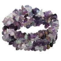 YACQ Fluorite กำไลข้อมือยืด5ชั้นถักของขวัญเครื่องประดับชิ้นใหญ่สำหรับผู้หญิงวัยรุ่นภรรยาแม่