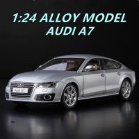 1:24 AUDI โมเดลรถโลหะผสมรถ A7คูเป้ของเล่นโลหะหล่อจากโลหะสำหรับเป็นของขวัญของเด็กแบบจำลองเสียงสูง