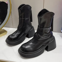 Sepatu BOOT Pendek พื้นหนา Caohuatang3Small สำหรับผู้หญิงในฤดูใบไม้ผลิ2023อินเทรนด์และหลากหลายด้วยรองเท้าส้นสูงและ Bootscaohuatang3มาร์ตินรองเท้าส้นหนา