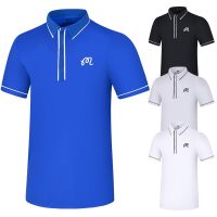 MALBON Summer New Style Golf Clothing Mens Short-Sleeved T-Shirt POLO Shirt Top Loose Large Size Quick-Drying Sports Jersey T23123 High Elasticity