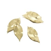 【YD】 10Pcs Textured Raw Curved Foliage Leaves Pendant for Diy Boho Earrings Necklace Jewelry Making Finding